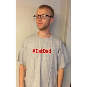 #CatDad Gray Men's Graphic T Shirt
